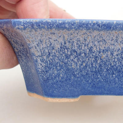 Ceramiczna miska bonsai 13 x 10,5 x 4 cm, kolor niebieski - 2