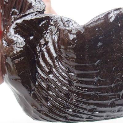 Ceramiczna skorupa 8 x 8 x 6 cm, kolor brązowy - 2