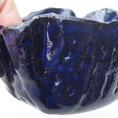 Ceramiczna skorupa 8 x 8 x 5 cm, kolor niebieski - 2
