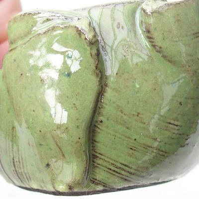 Ceramiczna skorupa 7,5x 7,5 x 5 cm, kolor zielony - 2