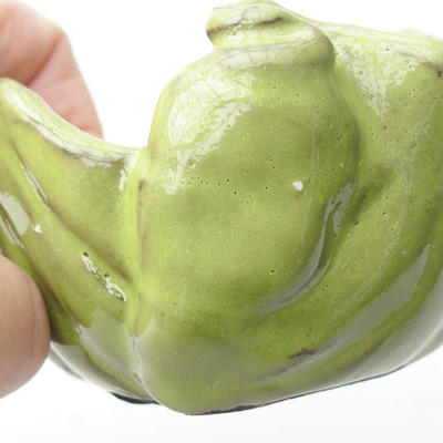 Ceramiczna skorupa 7 x 7 x 5 cm, kolor zielony - 2