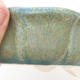 Ceramiczna miska bonsai 18 x 18 x 5 cm, kolor niebiesko-zielony - 2/4