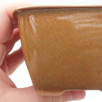 Ceramiczna miska bonsai 8,5 x 8,5 x 5 cm, kolor brązowy - 2