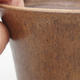 Ceramiczna miska bonsai 13 x 13 x 12,5 cm, kolor brązowy - 2/3