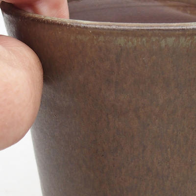 Ceramiczna miska bonsai 10 x 10 x 13 cm, kolor brązowy - 2