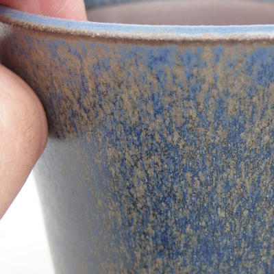 Ceramiczna miska bonsai 10,5 x 10,5 x 12 cm, kolor brązowo-niebieski - 2