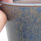 Ceramiczna miska bonsai 10,5 x 10,5 x 12 cm, kolor brązowo-niebieski - 2/3