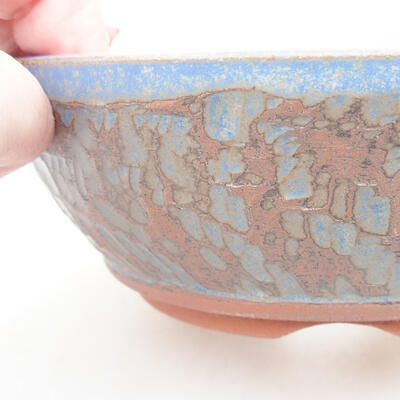 Ceramiczna miska bonsai 15 x 15 x 5 cm, kolor niebieski - 2