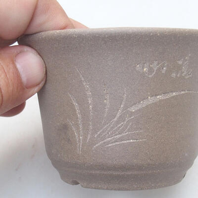 Ceramiczna miska bonsai 9 x 9 x 6,5 cm, kolor brązowy - 2