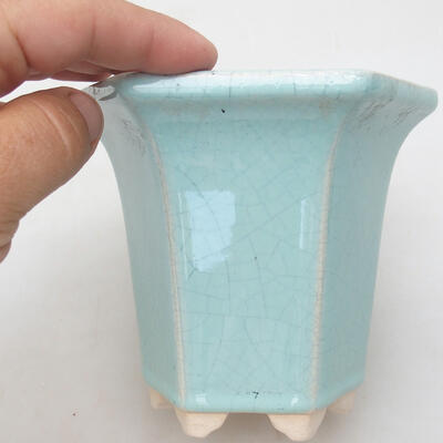 Ceramiczna miska bonsai 13 x 12 x 11,5 cm, kolor niebieski - 2