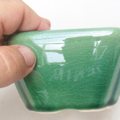 Ceramiczna miska bonsai 10 x 10 x 6 cm, kolor zielony - 2