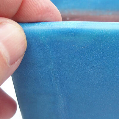 Ceramiczna miska do bonsai 9 x 9 x 8,5 cm, kolor niebieski - 2