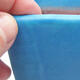 Ceramiczna miska do bonsai 9 x 9 x 8,5 cm, kolor niebieski - 2/3
