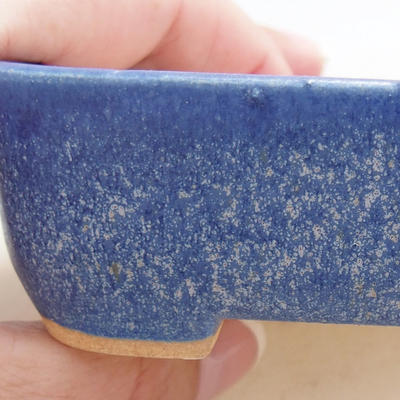 Ceramiczna miska bonsai 12,5 x 9,5 x 3 cm, kolor niebieski - 2