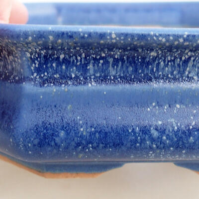 Ceramiczna miska bonsai 13 x 13 x 4 cm, kolor niebieski - 2