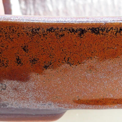 Ceramiczna miska bonsai 17,5 x 13,5 x 5 cm, kolor brązowy - 2