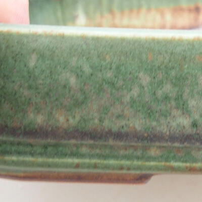 Ceramiczna miska bonsai 17 x 12,5 x 3,5 cm, kolor zielony - 2