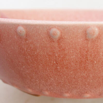 Ceramiczna miska bonsai 17 x 17 x 4,5 cm, kolor różowy - 2