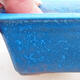 Ceramiczna miska bonsai 11 x 7,5 x 4 cm, kolor niebieski - 2/3