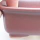 Ceramiczna miska bonsai 12 x 9,5 x 4,5 cm, kolor bordowy - 2/3