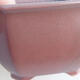 Ceramiczna miska bonsai 9 x 9 x 5,5 cm, kolor bordowy - 2/3