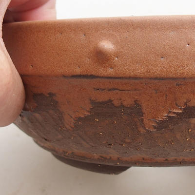 Ceramiczna miska bonsai 17 x 17 x 6 cm, kolor brązowy - 2