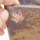 Ceramiczna miska bonsai 8,5 x 8,5 x 11 cm, kolor brązowo-zielony - 2. jakość - 2/4