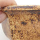 Ceramiczna miska bonsai 13 x 11,5 x 8 cm, kolor brązowo-żółty - 2. jakość - 2/4