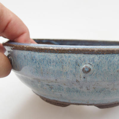 Ceramiczna miska bonsai - 18 x 18 x 6 cm, kolor niebieski - 2