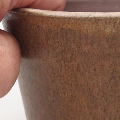 Ceramiczna miska bonsai 10,5 x 10,5 x 9,5 cm, kolor beżowy - 2
