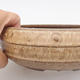 Ceramiczna miska bonsai - 17 x 17 x 5,5 cm, kolor brązowo-beżowy - 2/3