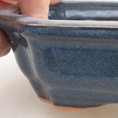 Ceramiczna miska bonsai 15 x 11,5 x 4,5 cm, kolor niebieski - 2