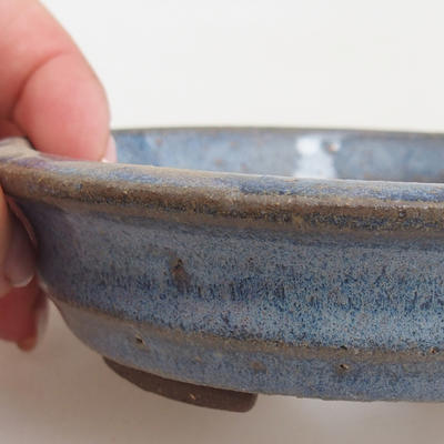 Ceramiczna miska bonsai 11,5 x 11,5 x 3 cm, kolor niebieski - 2
