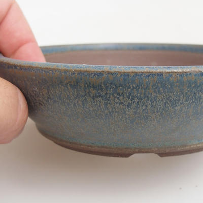 Ceramiczna miska bonsai 12 x 12 x 3 cm, kolor niebieski - 2