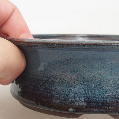 Ceramiczna miska bonsai 13 x 13 x 4 cm, kolor niebieski - 2