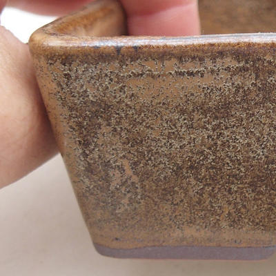 Ceramiczna miska bonsai 12 x 9 x 3,5 cm, kolor brązowy - 2