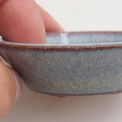 Ceramiczna miska bonsai 5,5 x 5,5 x 1,5 cm, kolor niebieski - 2