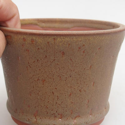 Ceramiczna miska bonsai 11,5 x 11,5 x 8 cm, kolor brązowy - 2