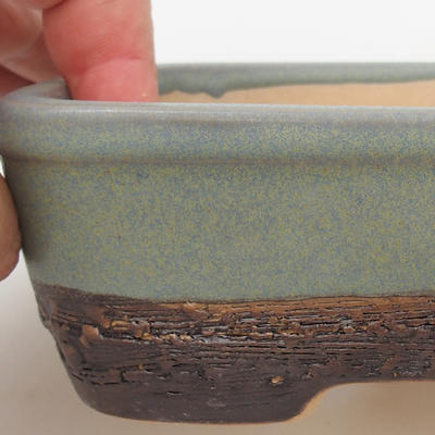 Ceramiczna miska bonsai 15 x 10 x 5 cm, kolor niebieski - 2