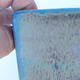 Ceramiczna miska bonsai 8 x 8 x 10 cm brązowo-niebieski kolor - 2/3
