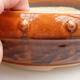 Ceramiczna miska bonsai 20,5 x 20,5 x 7 cm, kolor pomarańczowy - 2/3