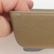 Ceramiczna miska bonsai 10,5 x 7,5 x 4,5 cm, kolor brązowy - 2. jakość - 2/4