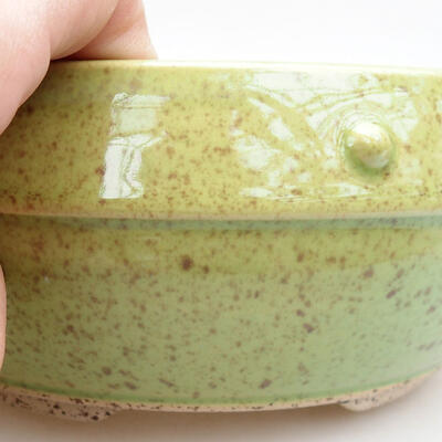 Ceramiczna miska bonsai 17 x 17 x 7,5 cm, kolor zielony - 2