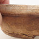 Ceramiczna miska bonsai 16 x 16 x 5 cm, kolor szary - II gatunek - 2/3