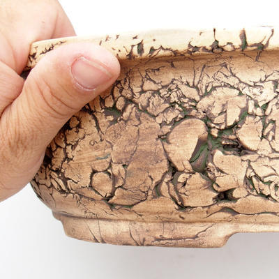 Ceramiczna miska bonsai 37 x 29 x 8,5 cm, kolor brązowo-zielony - 2. jakość - 2