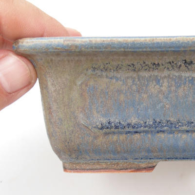 Ceramiczna miska bonsai 17 x 12 x 5,5 cm, kolor brązowo-niebieski - 2