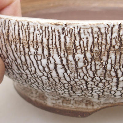 Ceramiczna miska bonsai 16,5 x 16,5 x 6 cm, kolor biały - 2