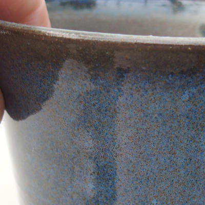 Ceramiczna miska bonsai 10 x 10 x 8,5 cm, kolor niebieski - 2