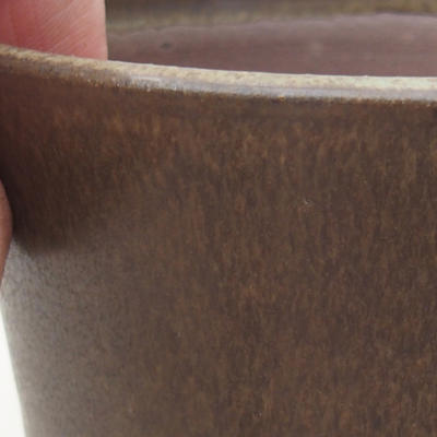 Ceramiczna miska bonsai 10 x 10 x 9 cm, kolor brązowy - 2