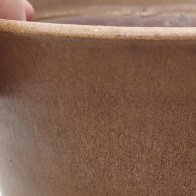 Ceramiczna miska bonsai 14,5 x 14,5 x 16 cm, kolor brązowy - 2